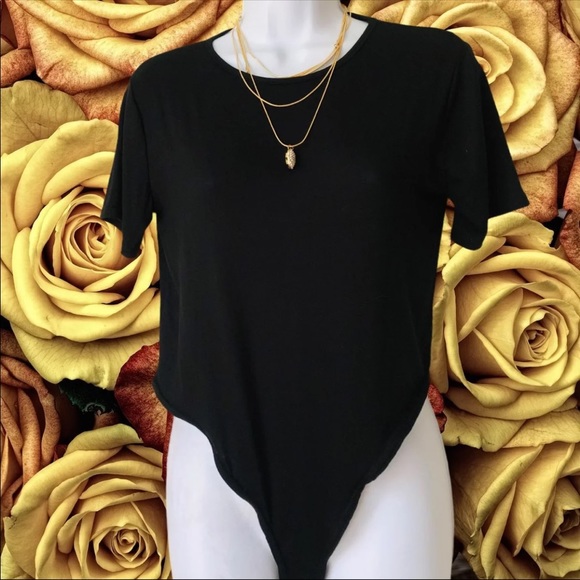 NWT Black T-shirt bodysuit - Picture 6 of 12
